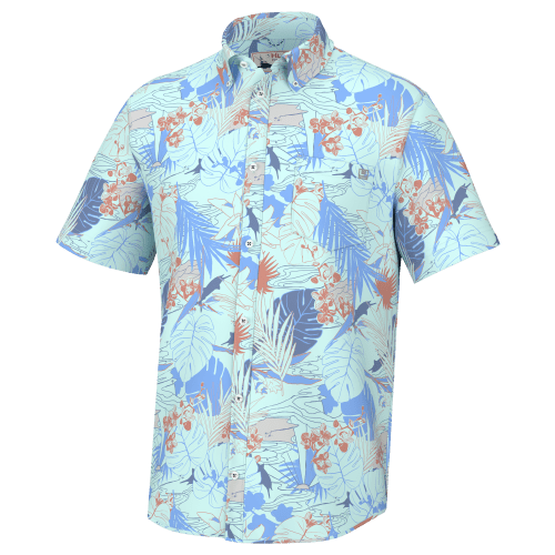 Huk Kona Radical Botanical Short-Sleeve Shirt for Men