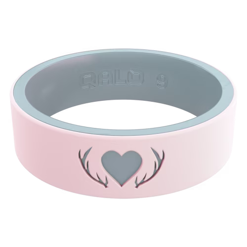 QALO Heart with Antlers Silicone Strata Ring for Ladies