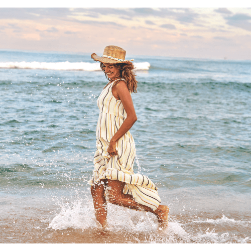 Natural Reflections Tiered Maxi Dress for Ladies