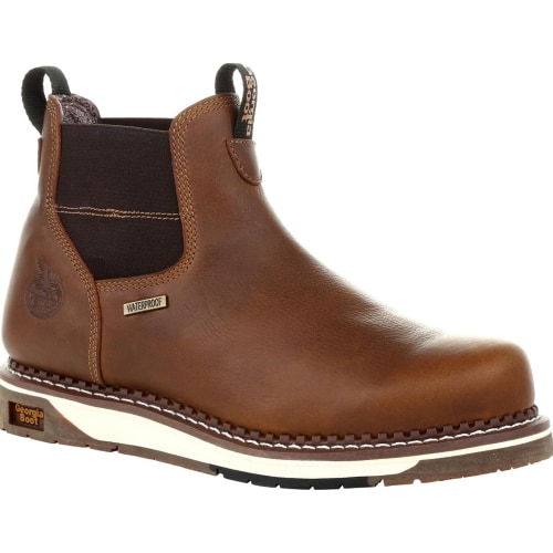 Georgia Boot Wedge Waterproof Chelsea Work Boots for Men