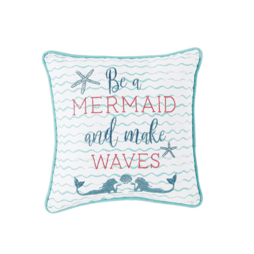 C&F Home Make Waves Mermaid Decorative Pillow