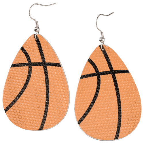 Amanda Blu Leather Basketball Drop Earrings