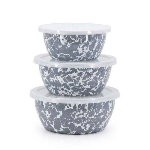 Golden Rabbit Grey Swirl Nesting Bowls