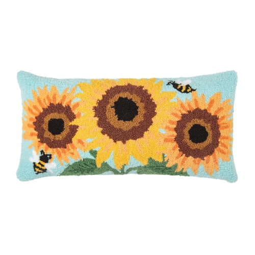 C&F Home Sunflowers and Bees Throw Pillow