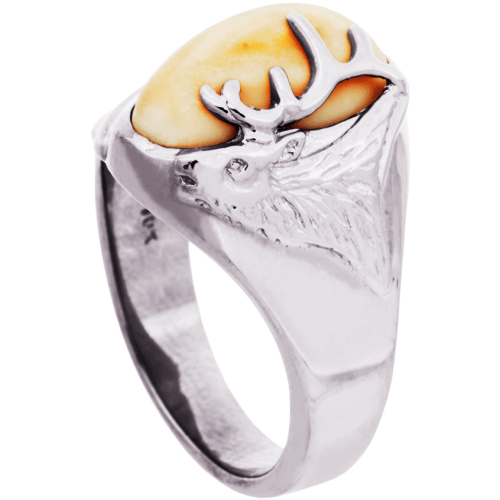 Frontier Collection Women's Custom Sterling Silver Elk-Head Ring