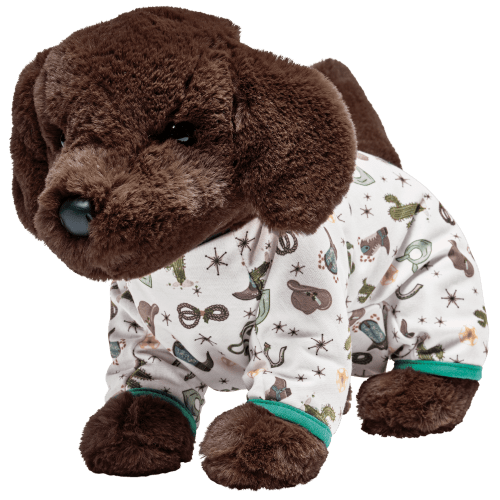 Bass Pro Shops Plush Stuffed Lab Pup with Cowboy Pajamas