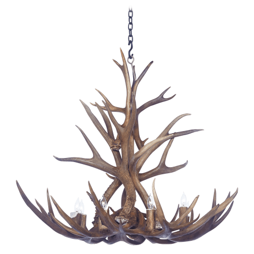 Antlerworx 8-Light Tall Mule Deer Chandelier