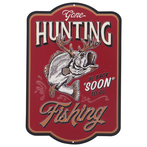 Open Road Brands Hunting and Fishing Metal Sign