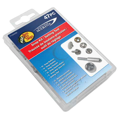 Bass Pro Shops 47-Piece Canvas Snap Kit with Hammer Tool