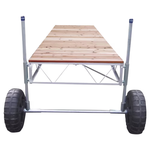 Patriot Docks Straight Roll-In Dock with Cedar Decking