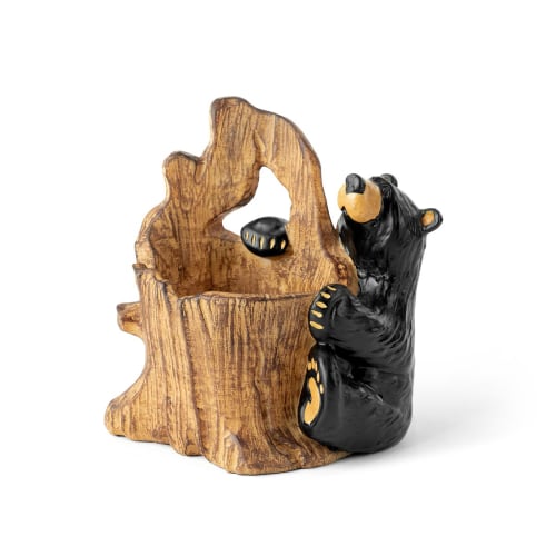 Demdaco Bear Log Pencil Holder