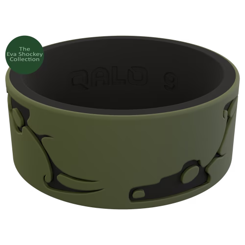 QALO Strata Whitetail Mount Silicone Ring for Men