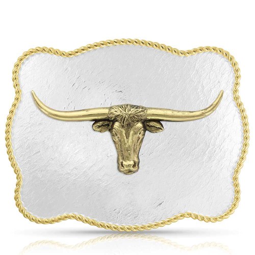 Montana Silversmiths Rippling Waters Longhorn Classic Belt Buckle