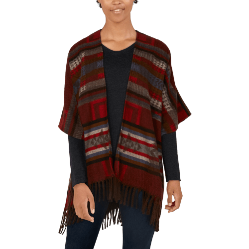 Natural Reflections Cranberry Sunset Ruana for Ladies
