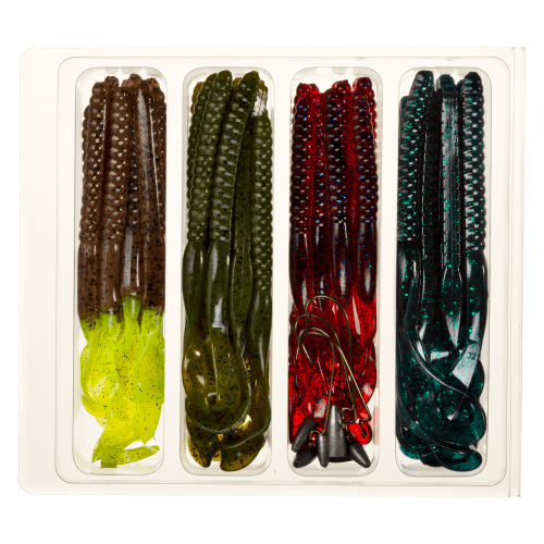 Bass Pro Shops 46-Piece Ribbontail Worm Kit