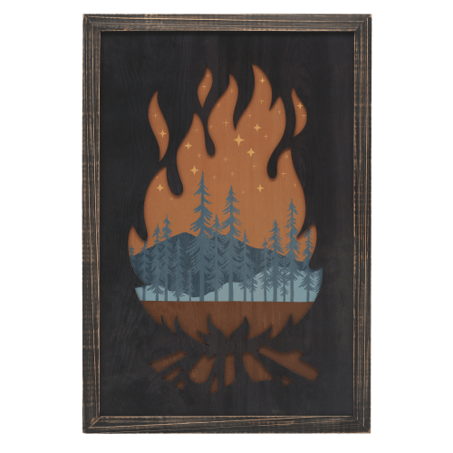 Open Road Brands Layered Campfire Framed Wall Art