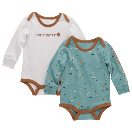 Carhartt Long-Sleeve Bodysuit 2-Piece Set for Babies