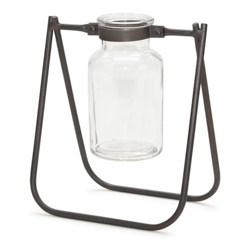 Melrose International Set of 2 Jars with Stand