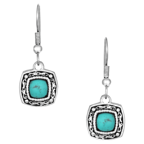 Montana Silversmiths Blue Earth Turquoise Drop Earrings