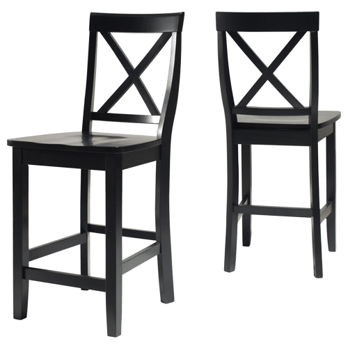 Crosley X-Back 2-Piece Counter Stool Set
