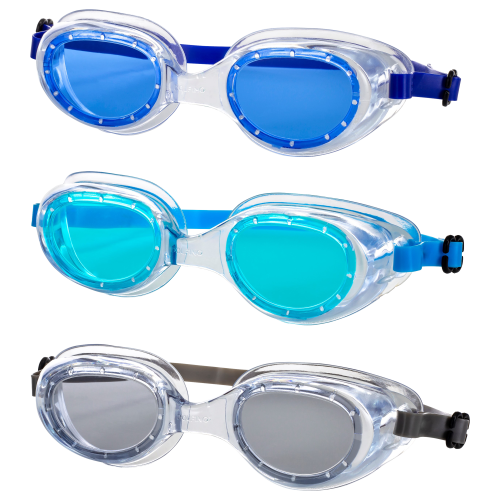 Aqua Leisure Shark Swim Goggles 3-Pack for Kids
