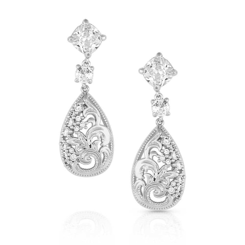 Montana Silversmiths Moonlight Garden Crystal Post Earrings