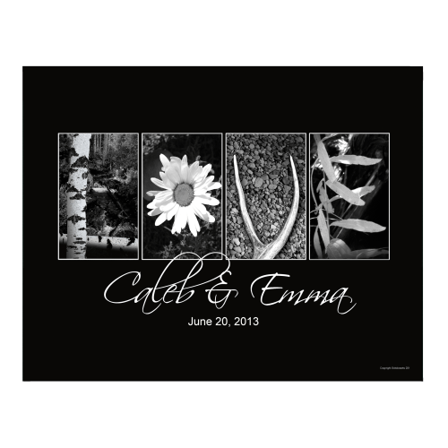 Love Letters Personalized Block Mount Artwork