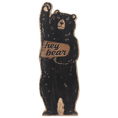 Open Road Brands Hey Bear Wood Wall Decor