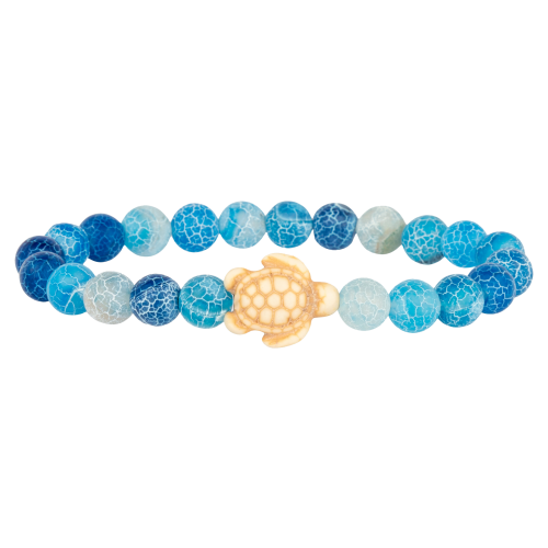 fahlo Journey Track-A-Turtle Aqua Blue Bracelet