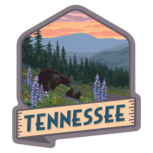 Lantern Press Tennessee Bears Die-Cut Sticker