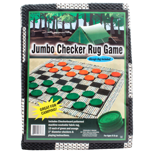 Channel Craft Inc. Camping Jumbo Checkers Rug Game