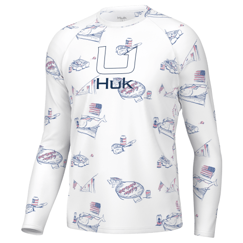 Huk Pursuit Americookin Long-Sleeve Crew for Men