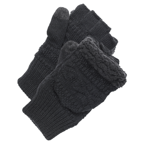 MUK LUKS Textured Flip Mittens