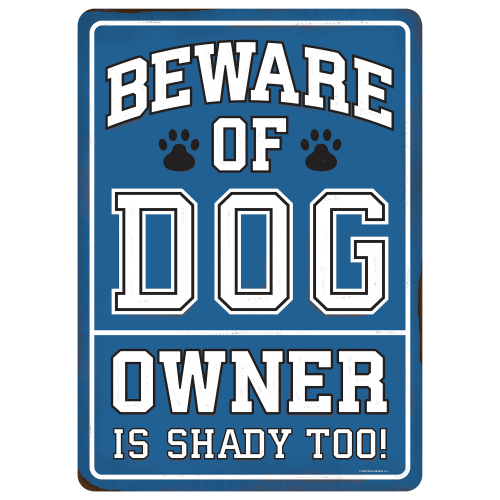 Open Road Brands Beware of Dog Novelty Tin Sign