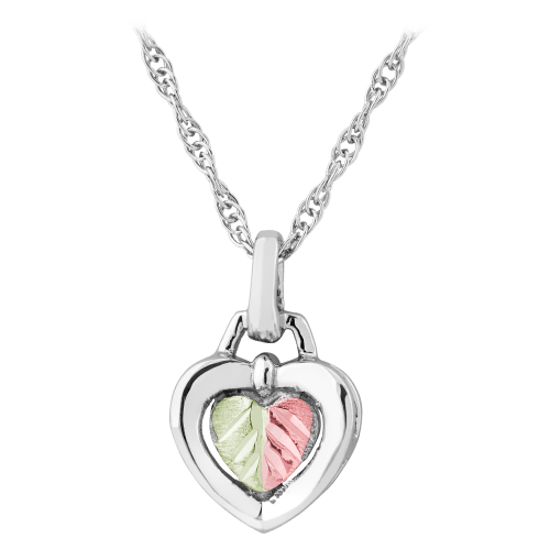 Landstrom's Sterling Silver Black Hills Gold Heart Necklace