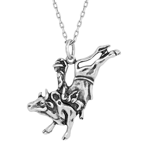 Montana Silversmiths Bull Rider Pendant Necklace