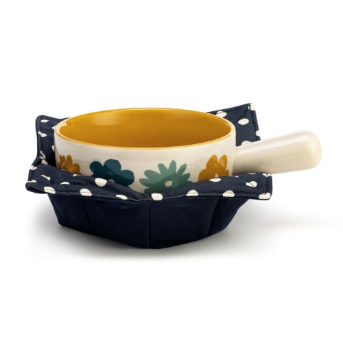 DEMDACO Floral Soup Crock and Bowl Cozy 2-Piece Set