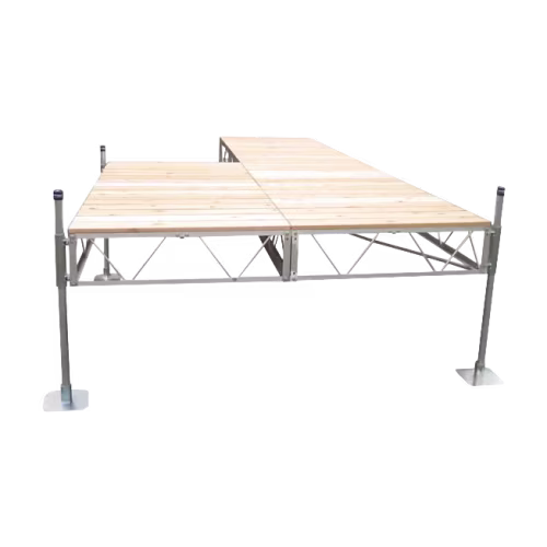 Patriot Docks Stationary Patio Dock with Cedar Decking