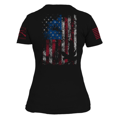 Grunt Style Freedom Flag Short-Sleeve Tee for Ladies