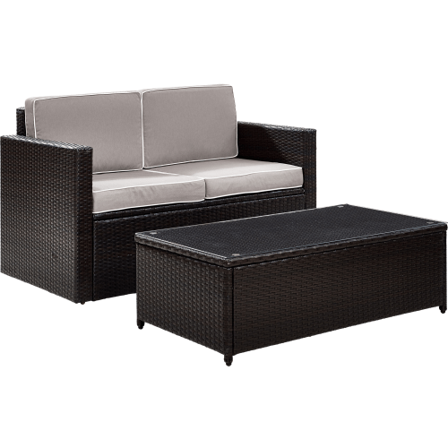 Crosley Palm Harbor 2-Piece Outdoor Wicker Seating Set