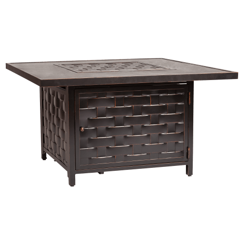 Fire Sense Armstrong Aluminum Square Liquid Propane Gas Fire Pit