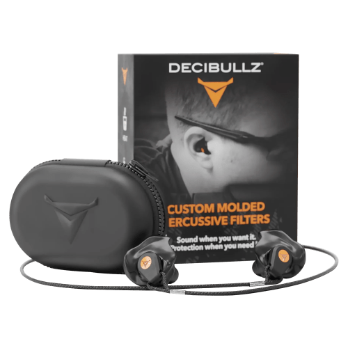 Decibullz Custom-Molded Percussive Shooting Filter Earplugs