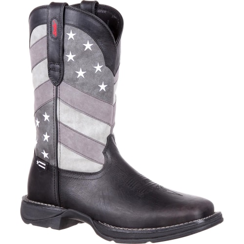 Durango Rebel Faded Black Flag Western Boots for Men