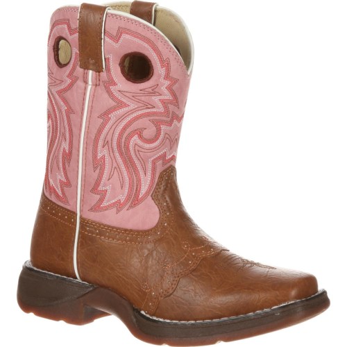 Lil' Durango Tan Lacey Western Boots for Toddlers or Kids