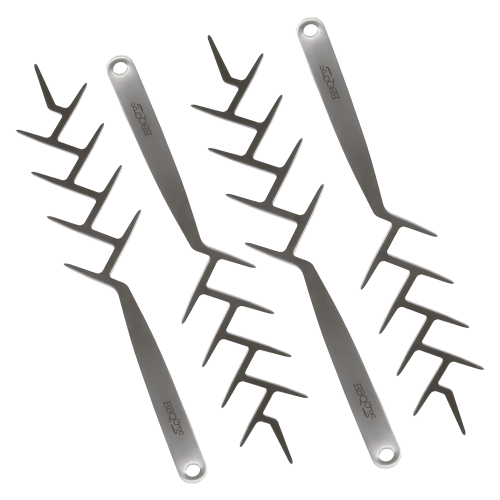 BBQ Croc Zig Zag Stainless Steel Skewers 4-Pack