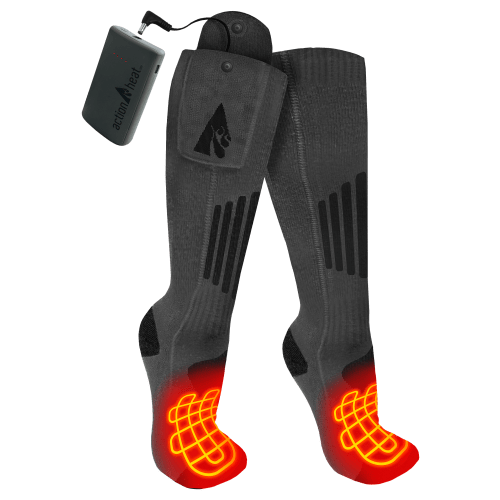 ActionHeat Wool 3.7V Rechargeable Heated Socks 2.0 with Remote
