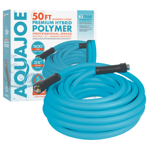 Aqua Joe Hybrid FLEX Professional-Grade 50' x 5/8" Hose
