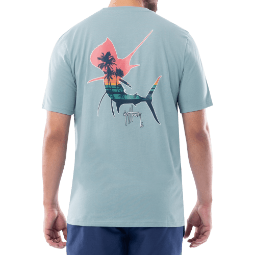 Guy Harvey Sunset Silhouette Short-Sleeve T-Shirt for Men