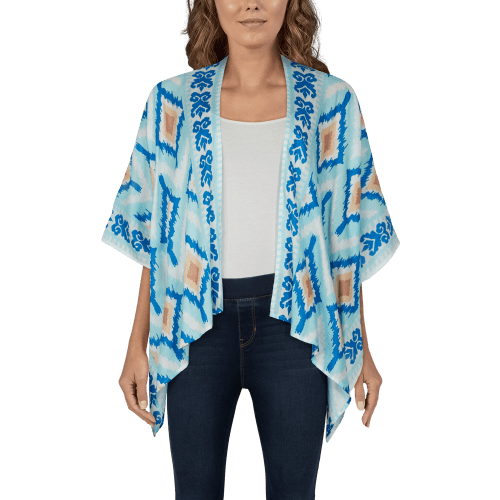 Natural Reflections Sea Waves Ruana for Ladies