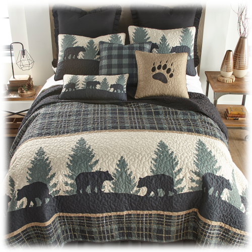 Donna Sharp Bear Walk Plaid Bedding Collection Quilt
